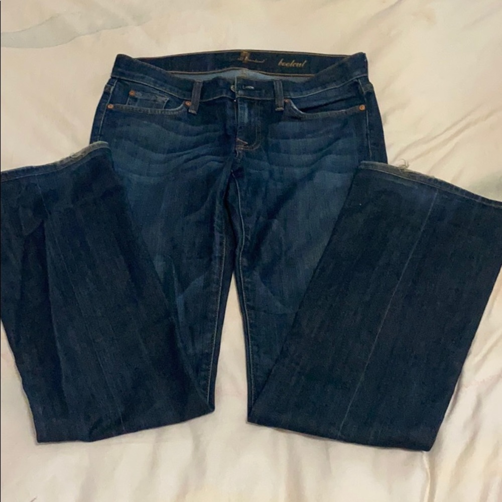 7 for all mankind low rise bootcut jeans